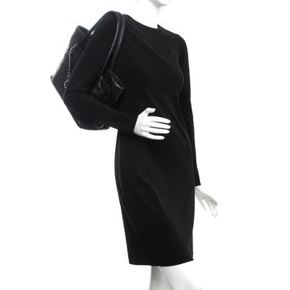 Chanel Python Executive Cerf Shopper Tote Black 2 of 8