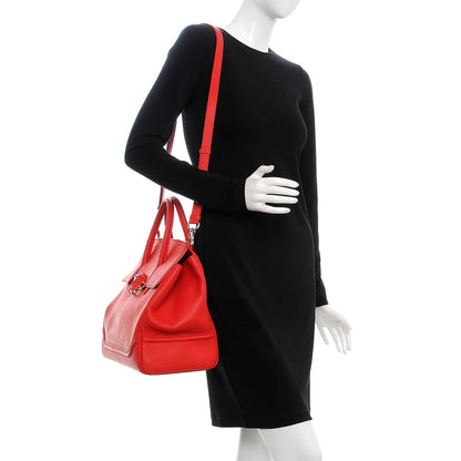 Versace Calfskin Large Palazzo Empire Bag Rockerfeller Red 2 of 9