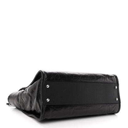 Chanel Glazed Calfskin Small Deauville Tote Black 4 of 11