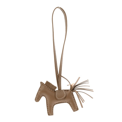 Hermes Milo Lambskin Grigri Rodeo Horse Bag Charm PM Etoupe 2 of 10