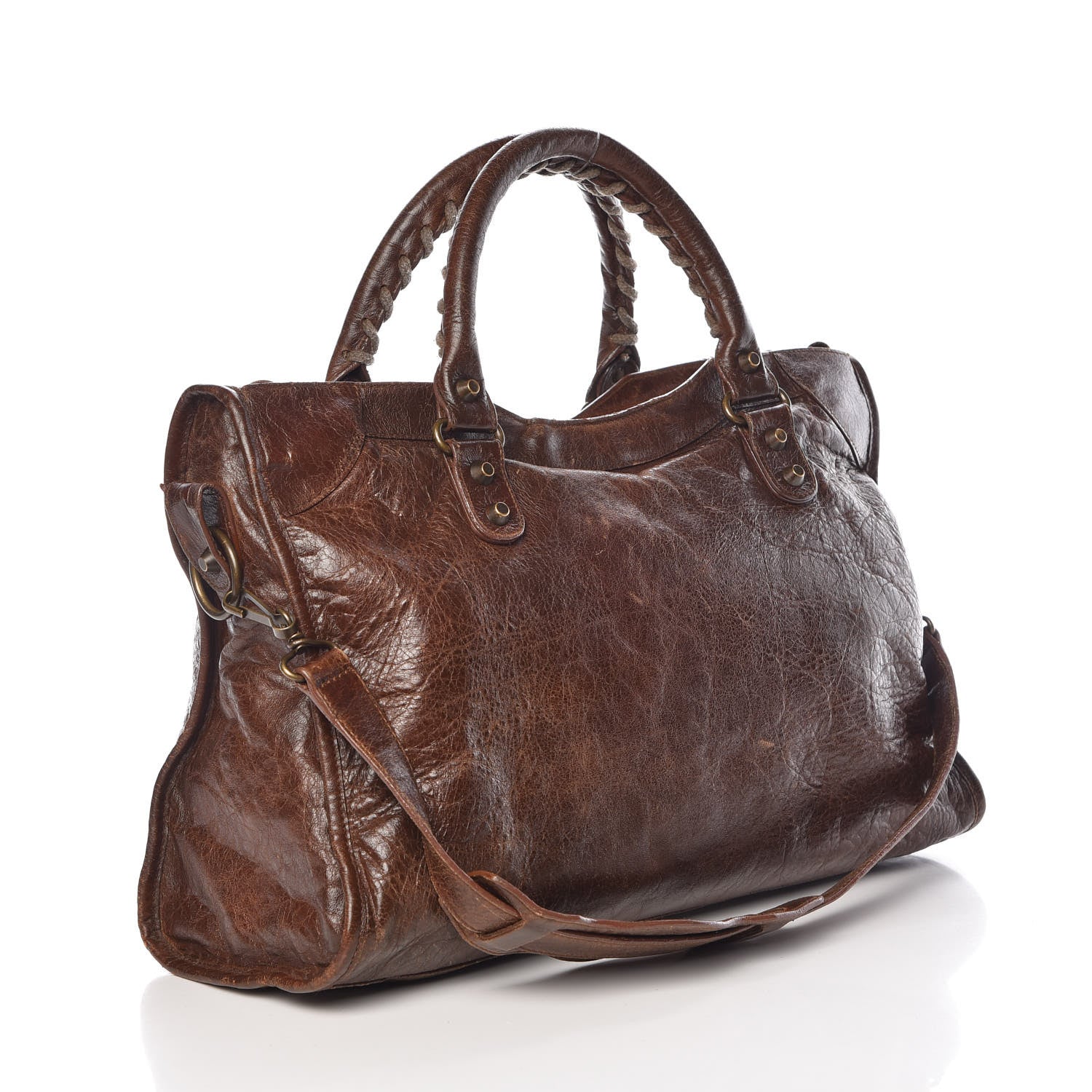 Balenciaga Agneau Classic Hardware City Olive Brown 3 of 19