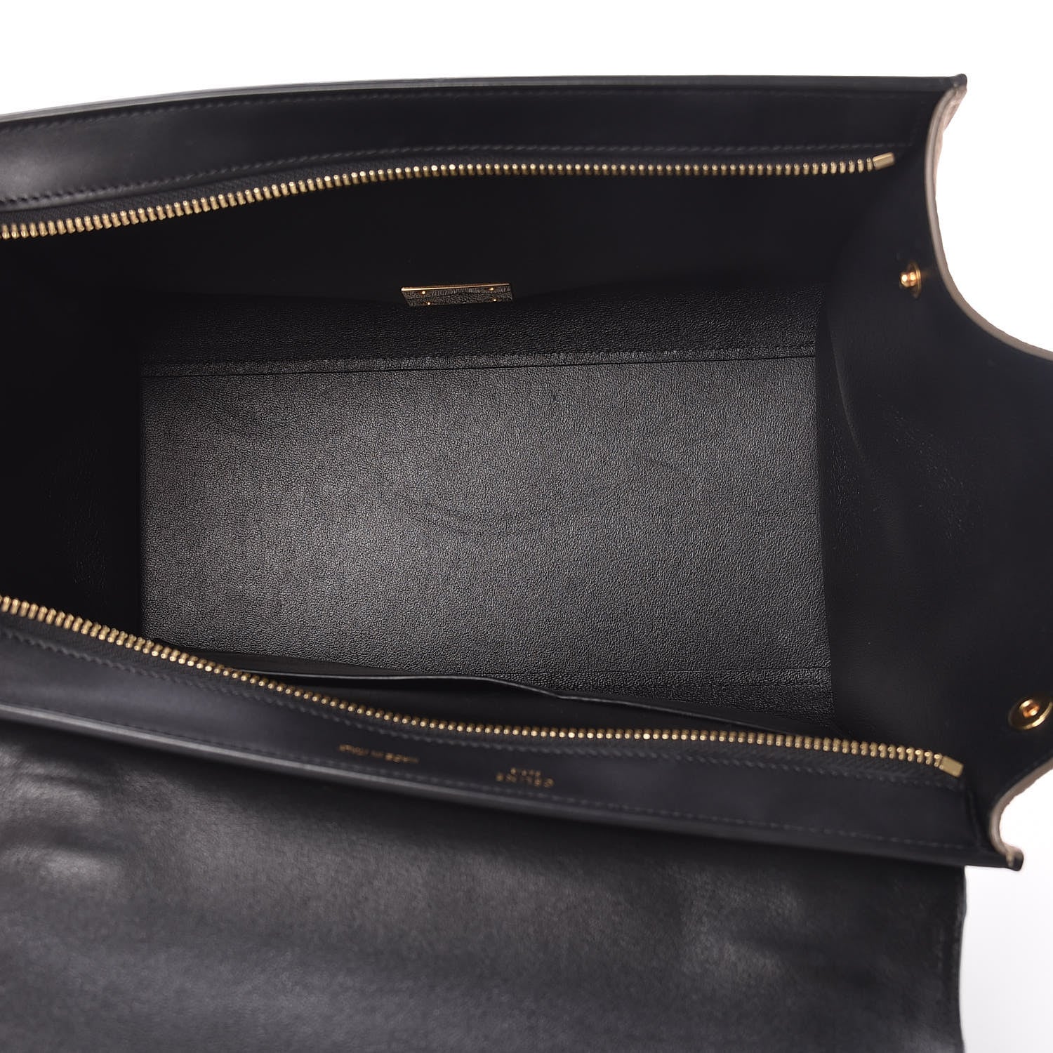 Celine Bullhide Calfskin Grained Nubuck Small Tri-Color Trapeze Medium Blue 5 of 12