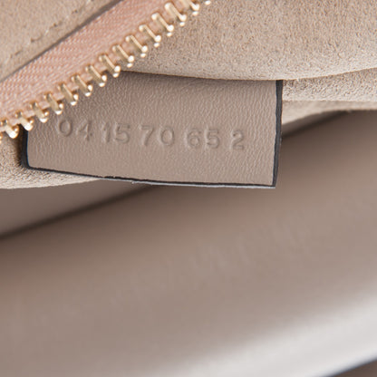 Chloe Calfskin Suede Medium Faye Shoulder Bag Motty Grey 7 of 7