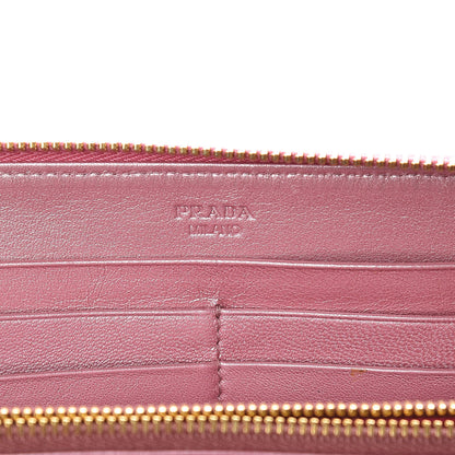 Prada Spazzolato Zip Around Wallet Fuxia 6 of 11