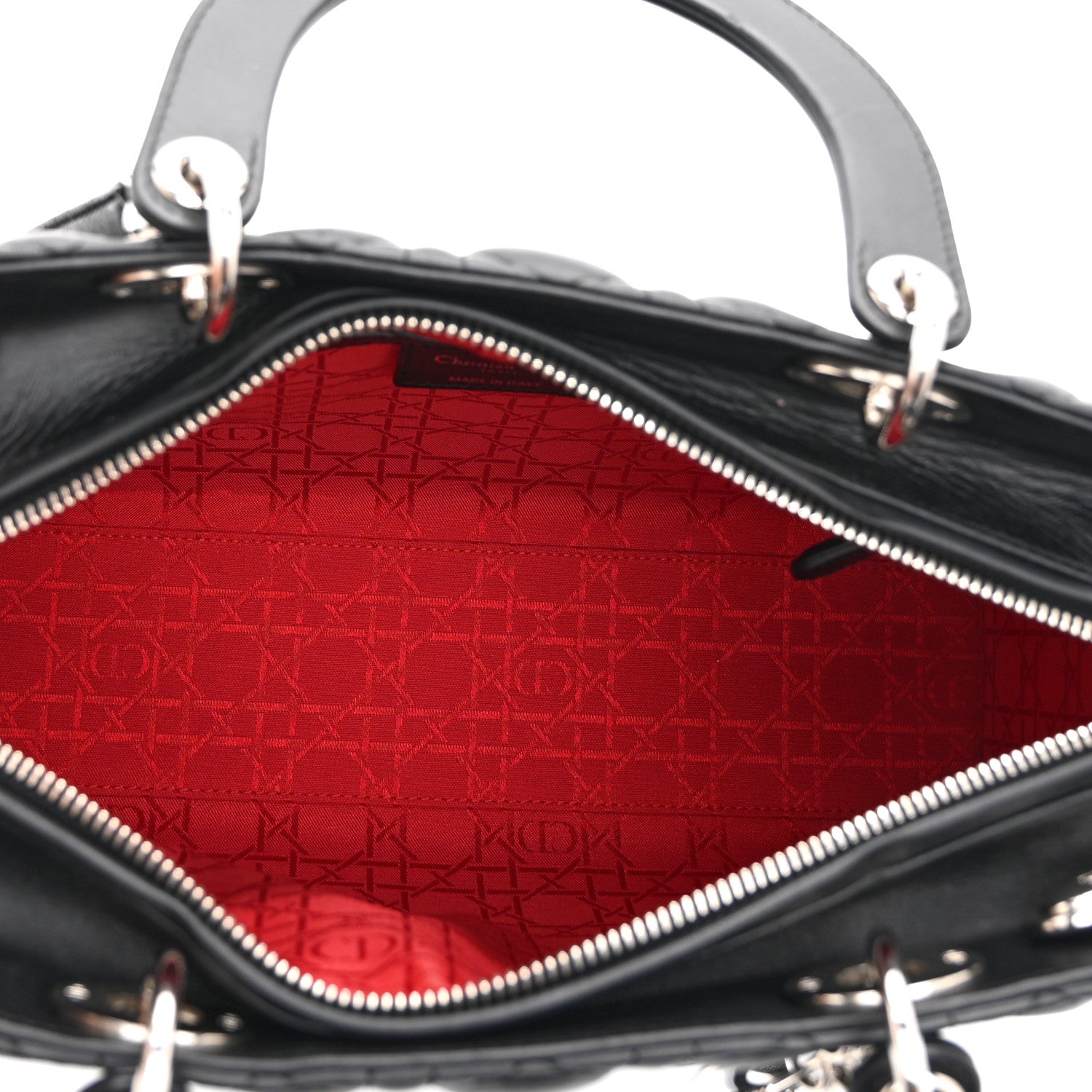 Christian Dior Lambskin Cannage Large Lady Dior Black 5 of 10