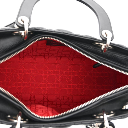 Christian Dior Lambskin Cannage Large Lady Dior Black 5 of 10