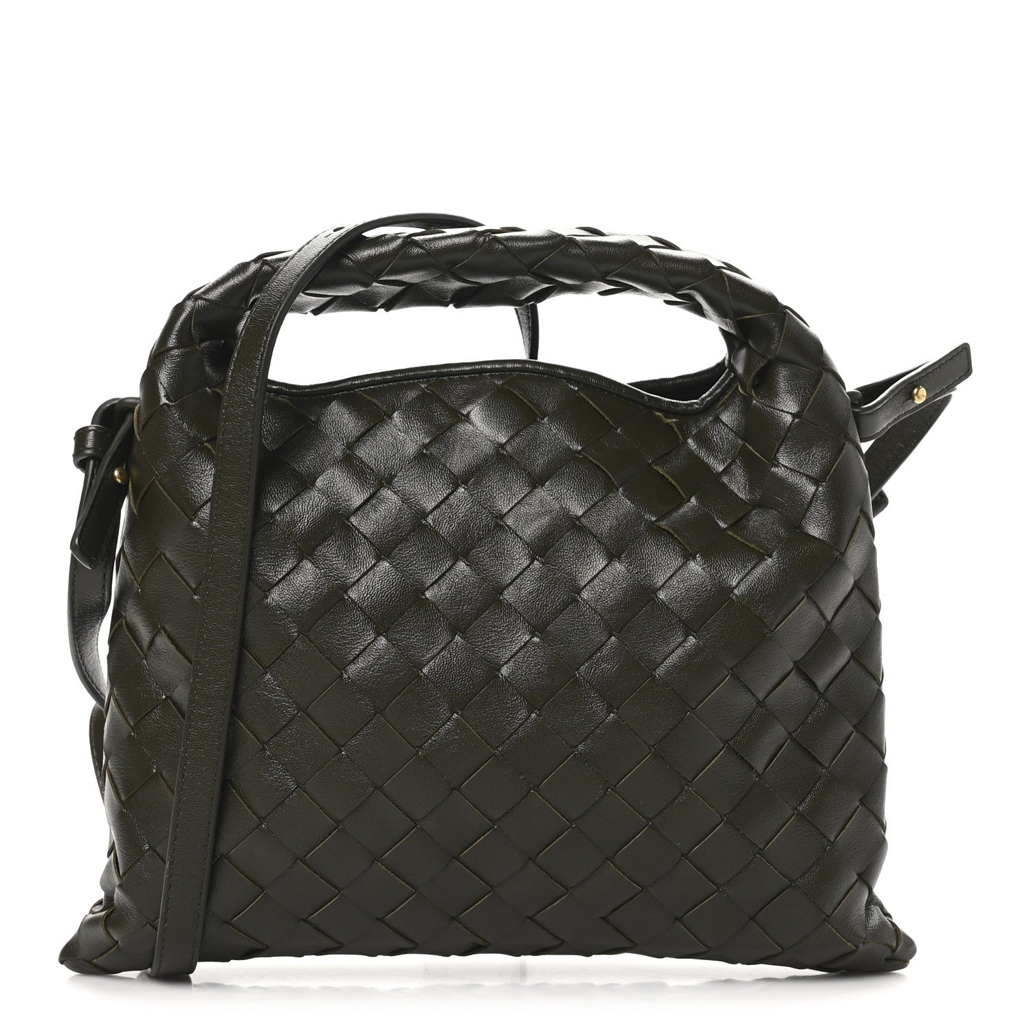 Bottega Veneta Calfskin Intrecciato Mini Hop Khaki 1 of 9