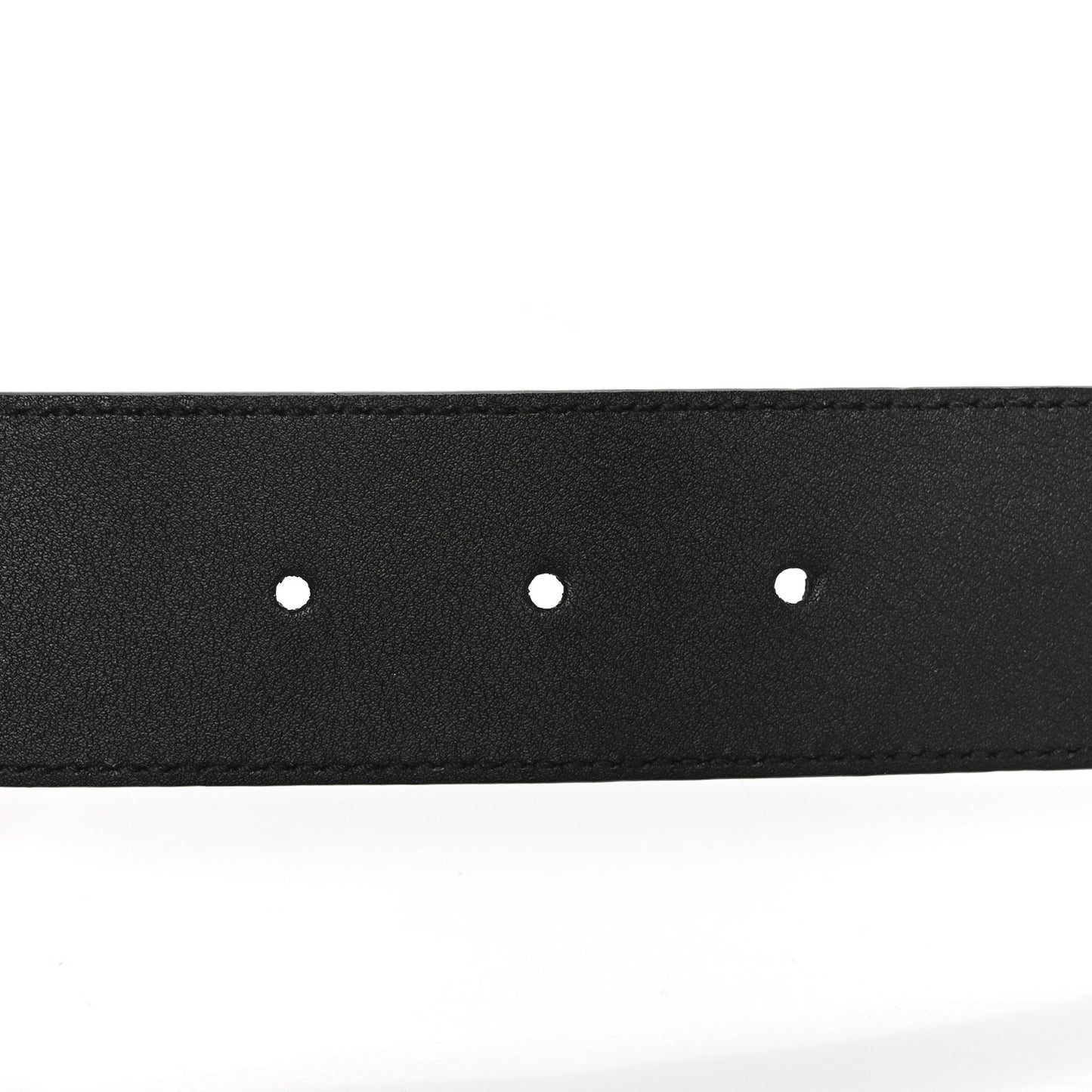 Moon Calfskin Torchon Double G 25mm Belt 80 32 Black