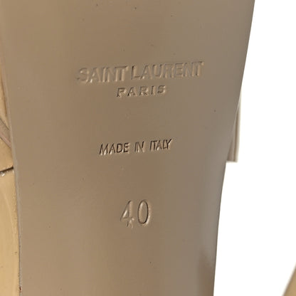 Saint Laurent Patent Tribute 105 Platform Sandals 40 Nude Powder 7 of 7