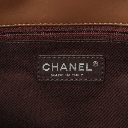 Chanel Lambskin Chevron Double Stitch Jumbo Single Flap Camel 6 of 8