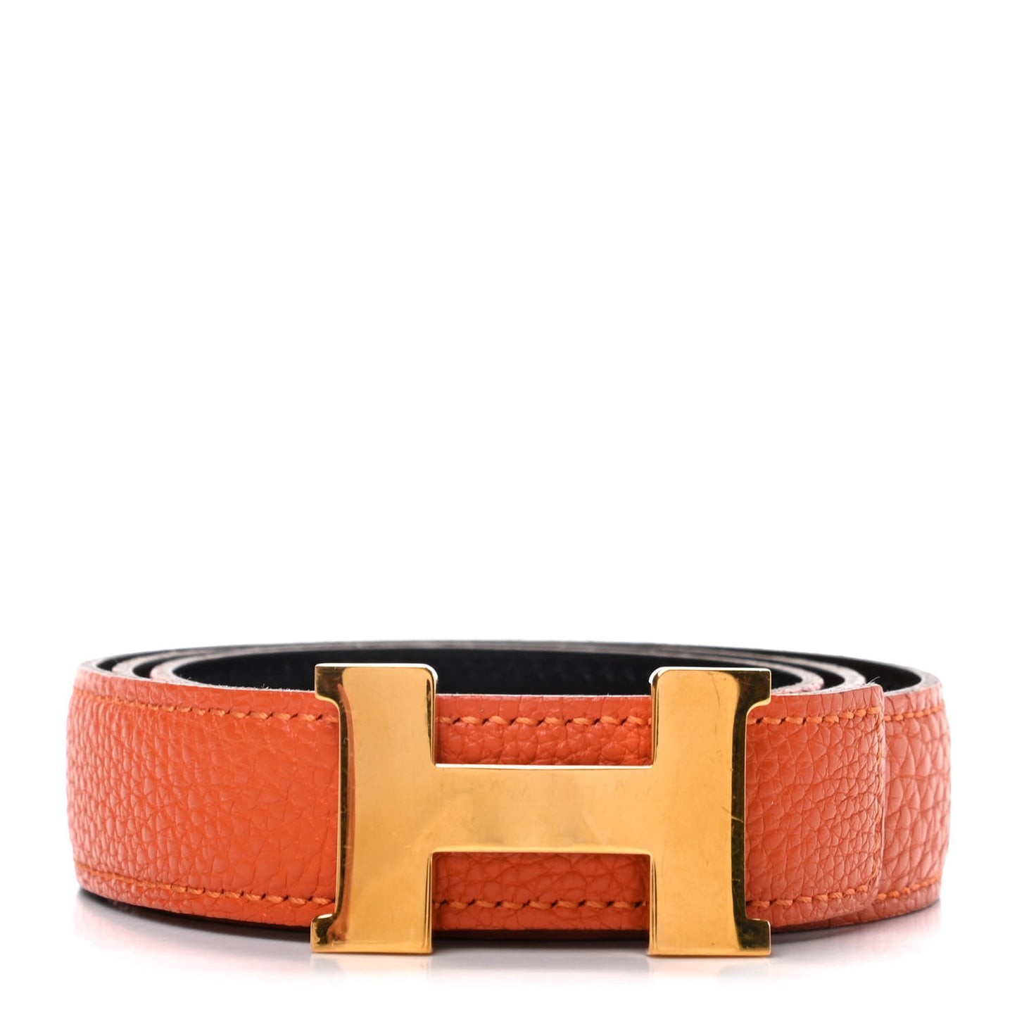 Togo Box 24mm Constance H Belt 75 Orange Black