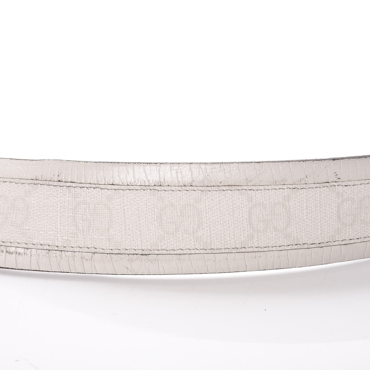 GG Plus Monogram Calfskin Interlocking G 40mm Belt 95 38 White