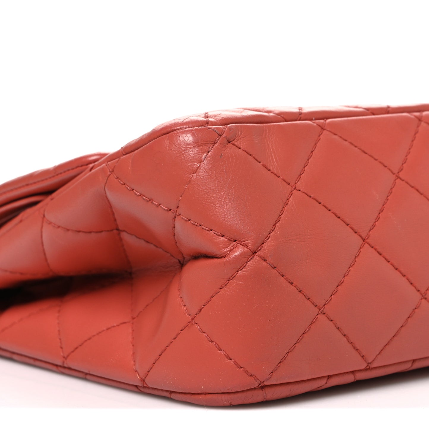 Aged Calfskin Quilted 2.55 Reissue 227 Flap Orange