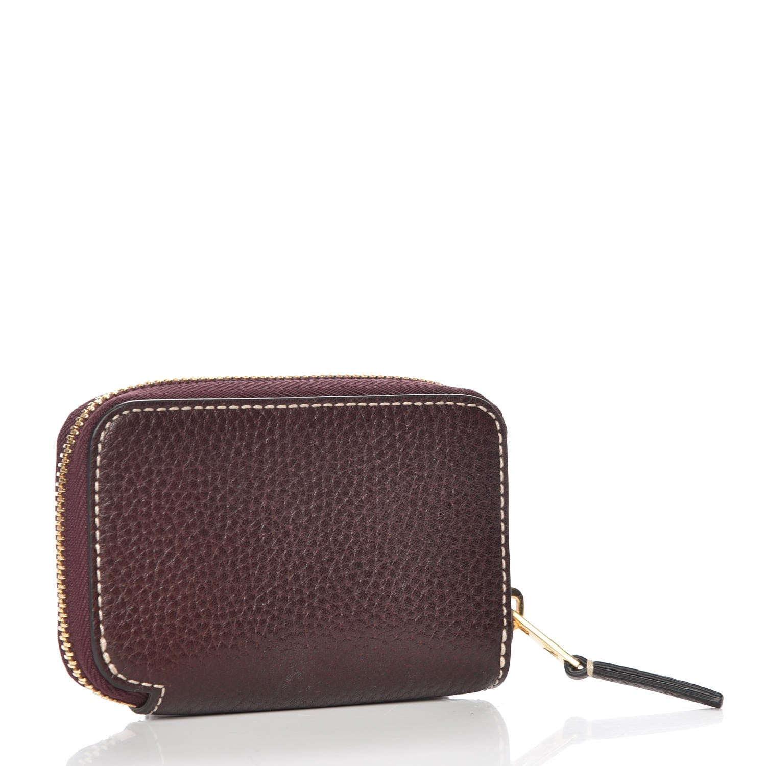 Mulberry Small Classic Grain Zip Around Purse Burgundy 3 of 8