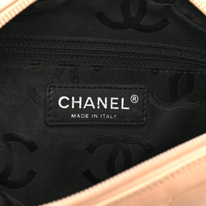 Chanel Calfskin Quilted Cambon Pochette Beige Black 6 of 13