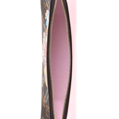 Louis Vuitton Monogram 2020 Christmas Animation Swing Ride Elizabeth Pencil Pouch Pink Poppy 5 of 7