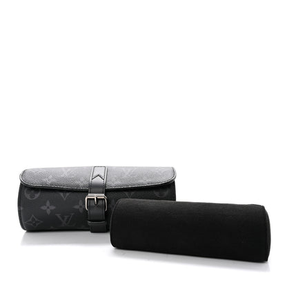 Louis Vuitton Monogram Eclipse 3 Watch Travel Case 4 of 10