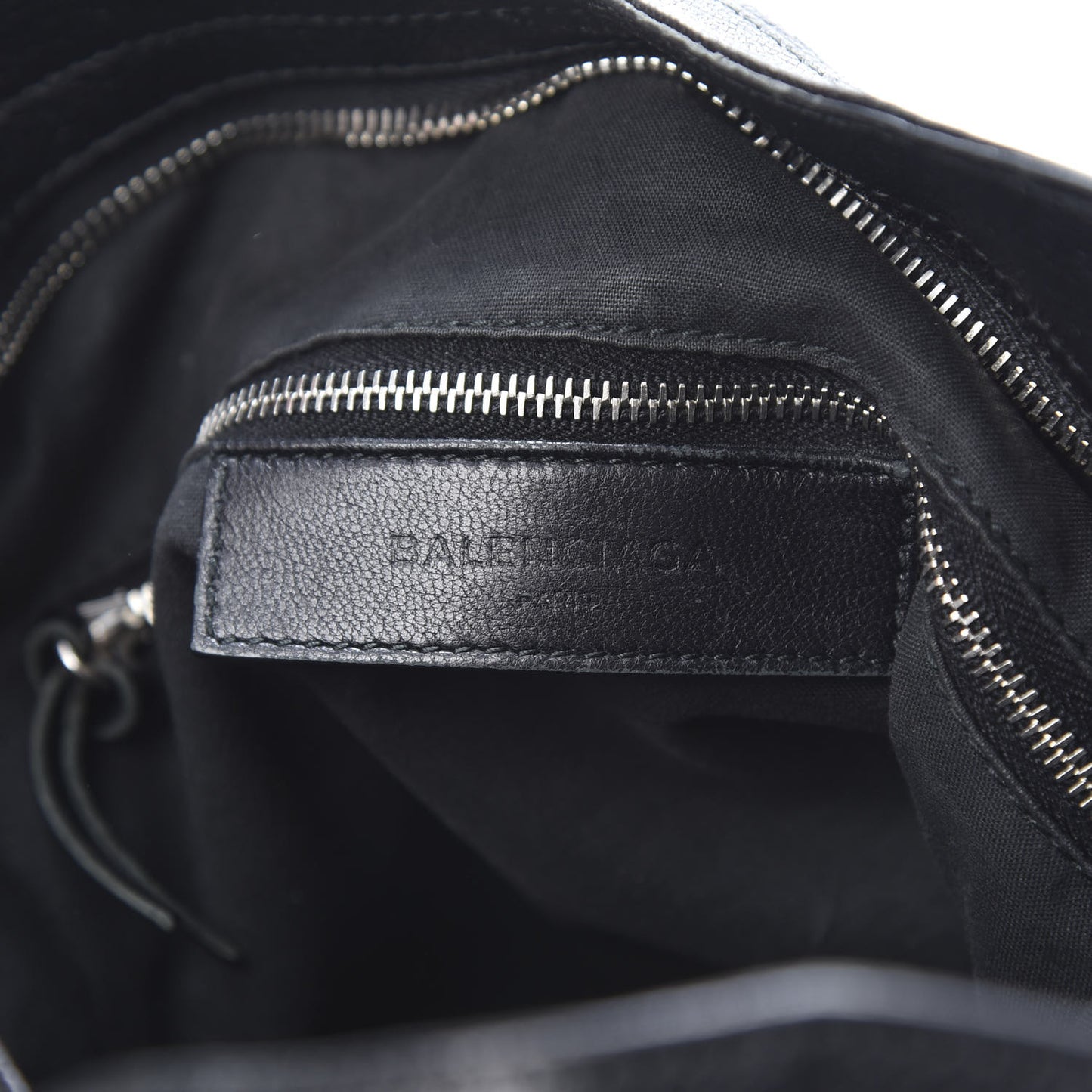 Chevre Silver Metallic Edge Hardware Velo Black