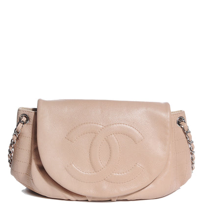 Chanel Caviar Half Moon Large Flap Beige Clair 1 of 8