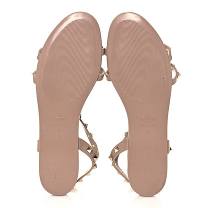 Valentino Garavani PVC Jelly Rockstud Caged Sandals 40 Poudre 5 of 7