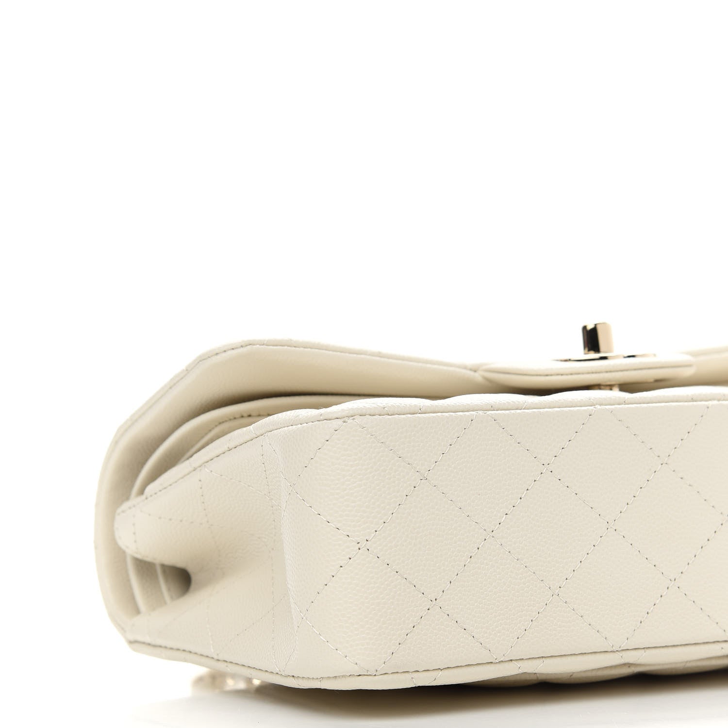 Chanel Caviar Quilted Small Double Flap White 7 of 8