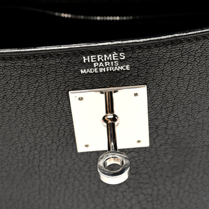 Hermes Chevre De Coromandel Kelly Sellier 32 Black 6 of 10