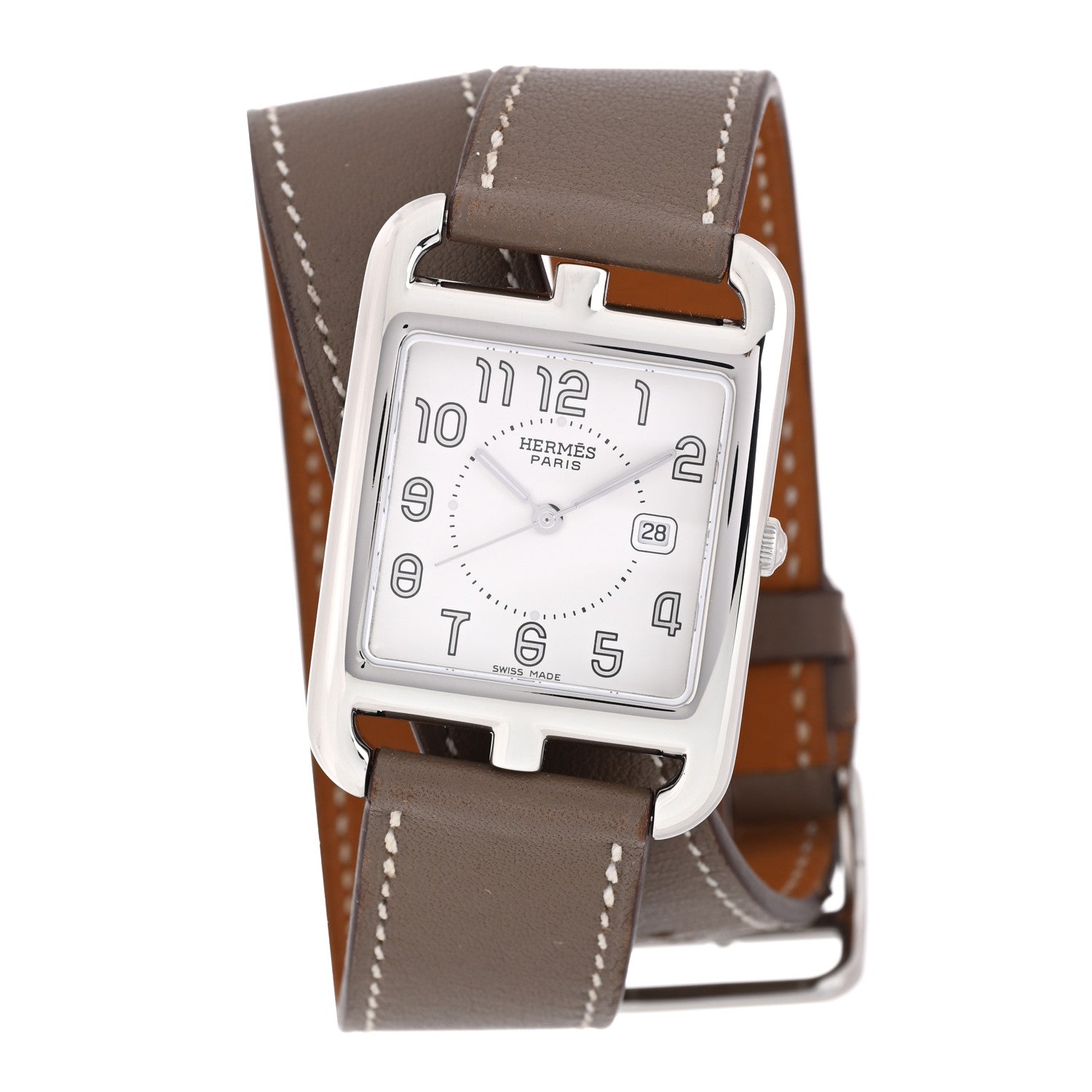 Hermes Stainless Steel Swift 29mm Cape Cod Double Tour Quartz