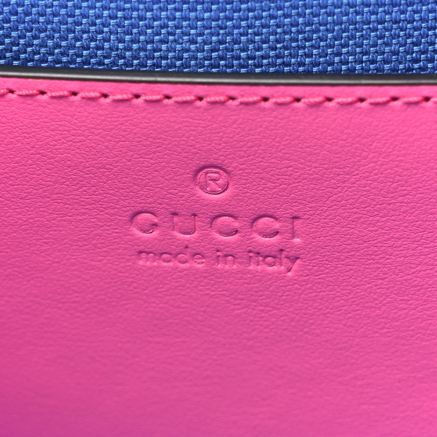 Calfskin GG Tennis Bi-Color Embossed Mini Duffle Bag Modern Fucsia Modern Blue