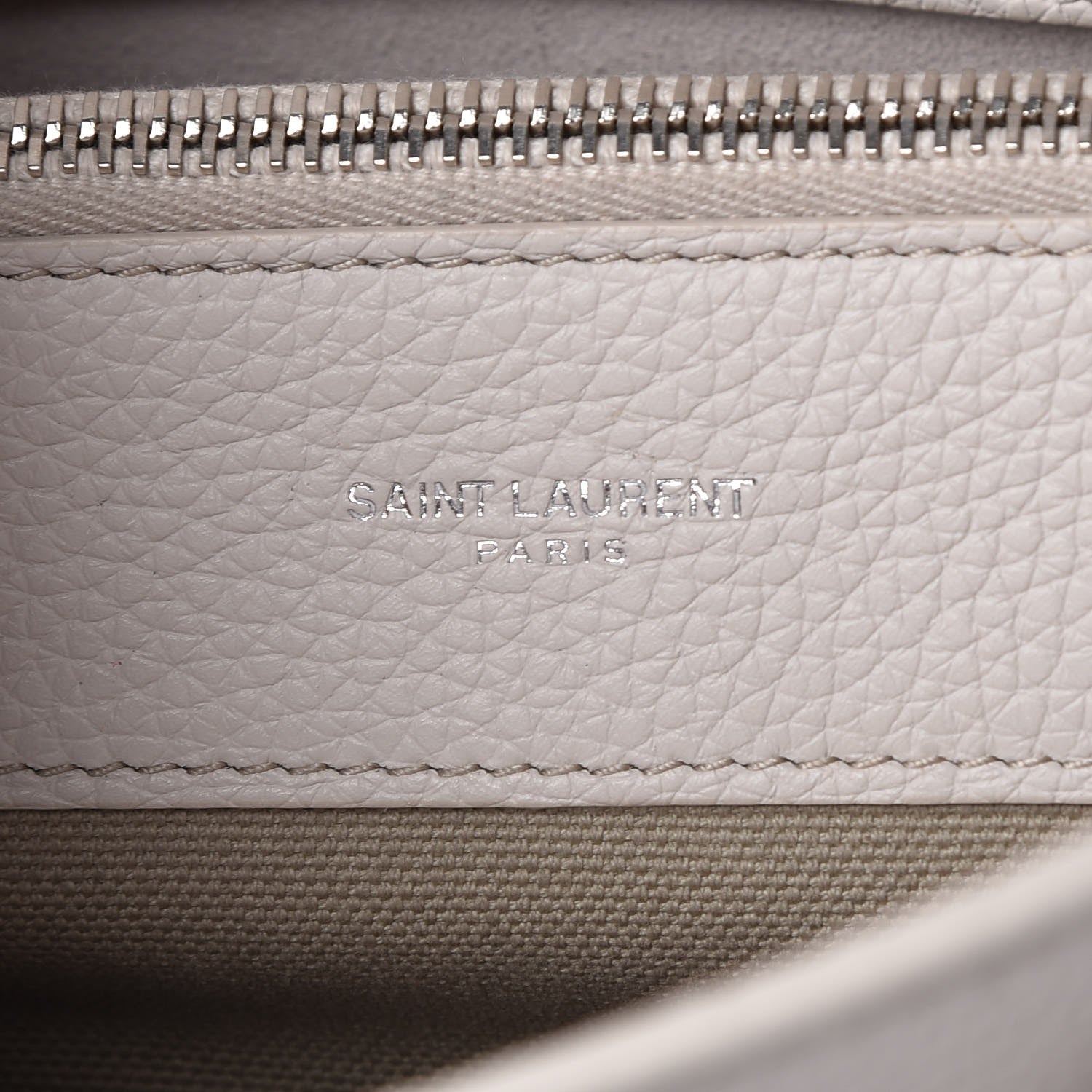 Saint Laurent Grained Calfskin Baby Sac De Jour Souple Ivory 7 of 9