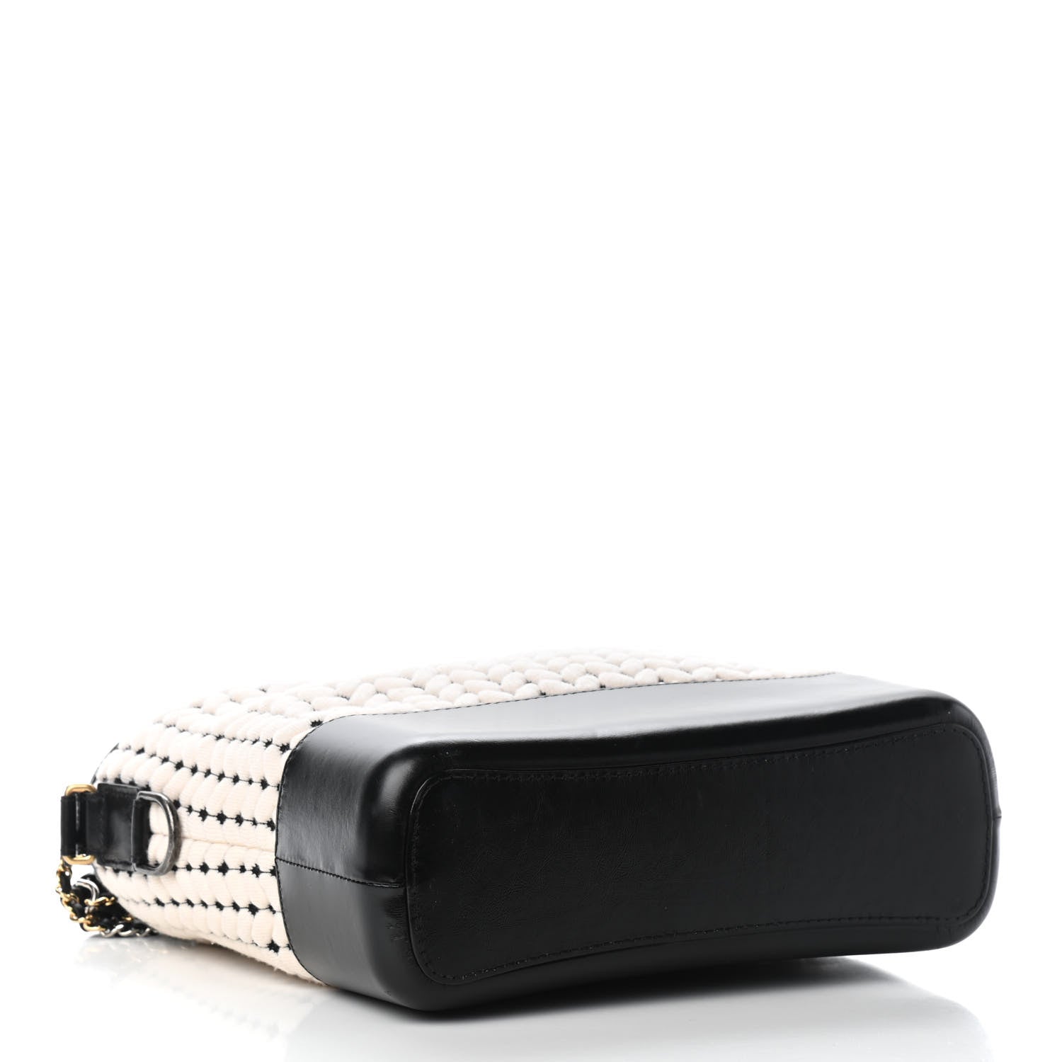 Chanel Wool Calfskin Medium Gabrielle Hobo Black White 4 of 9
