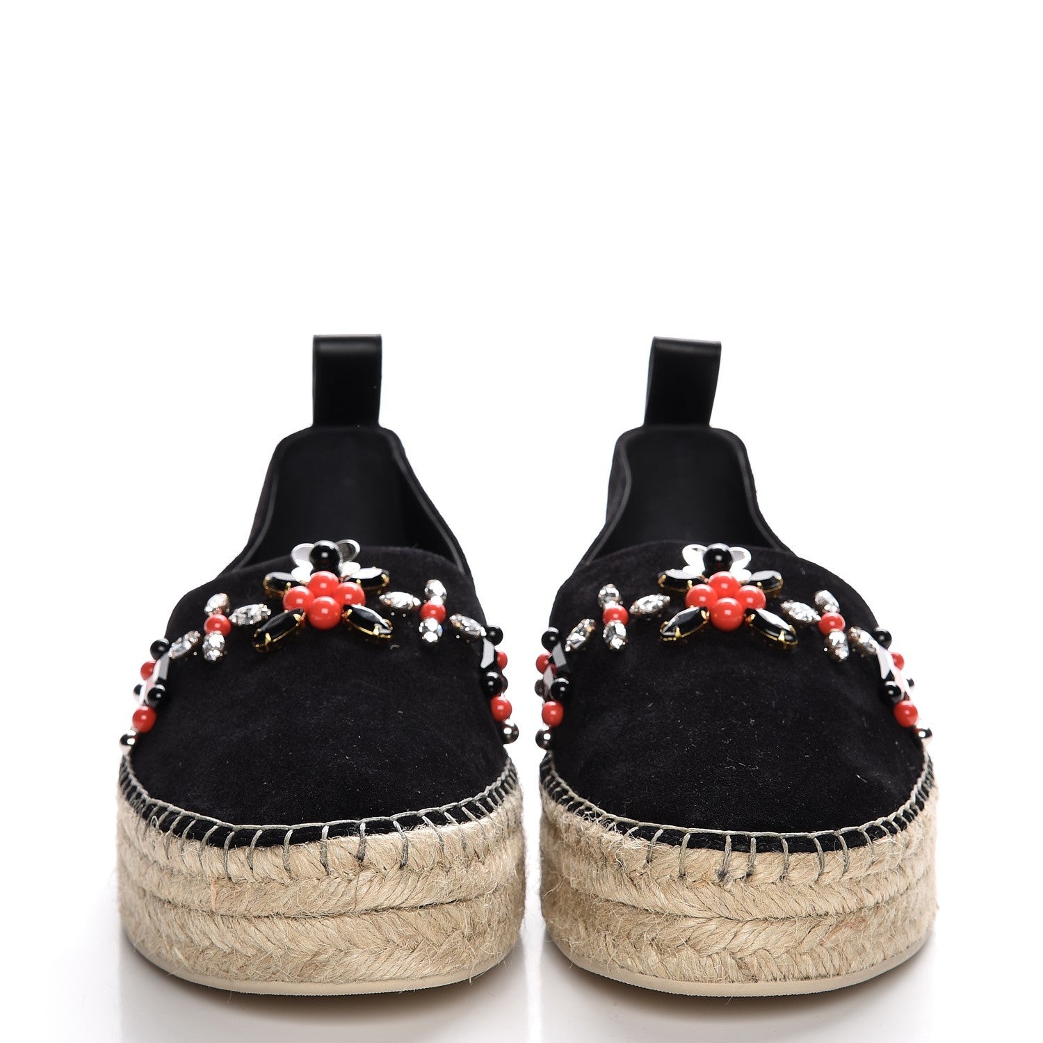 Louis Vuitton Suede Front Pier Espadrille Flats 39 Black 4 of 9
