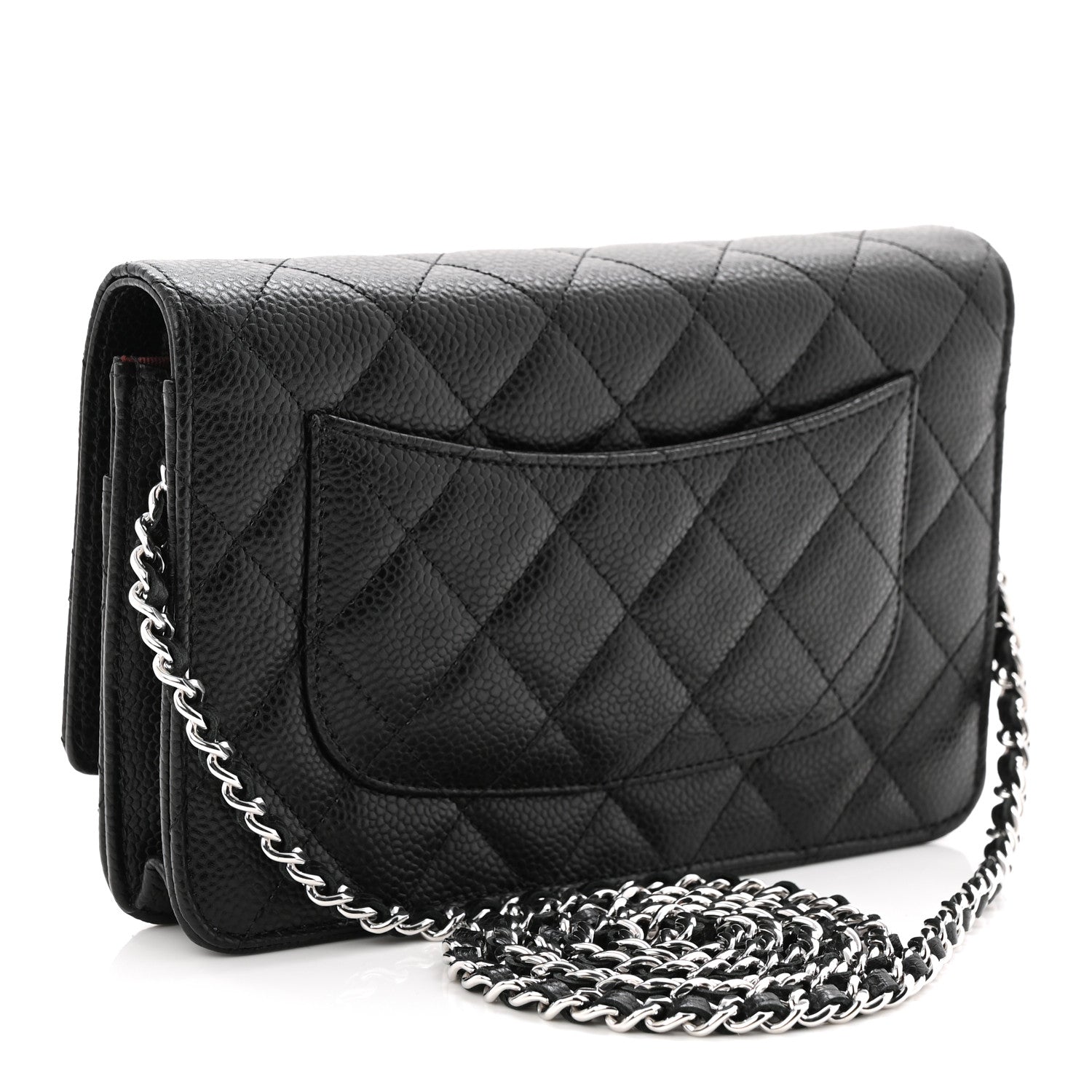 Chanel Caviar Quilted Wallet On Chain WOC Black 4 of 23