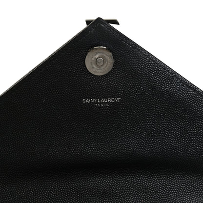 Saint Laurent Grain De Poudre Textured Mixed Matelasse Triquilt Medium Monogram Satchel Black 7 of 13