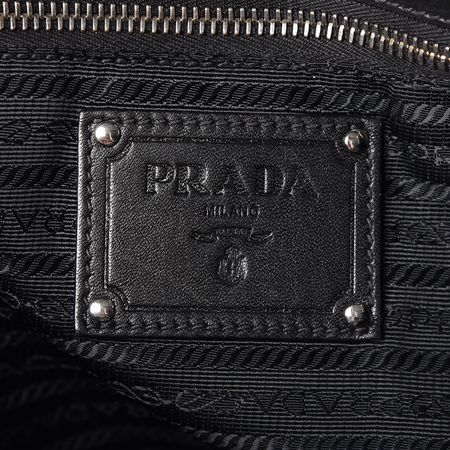Prada Soft Calf Pleated Tote Black 7 of 11