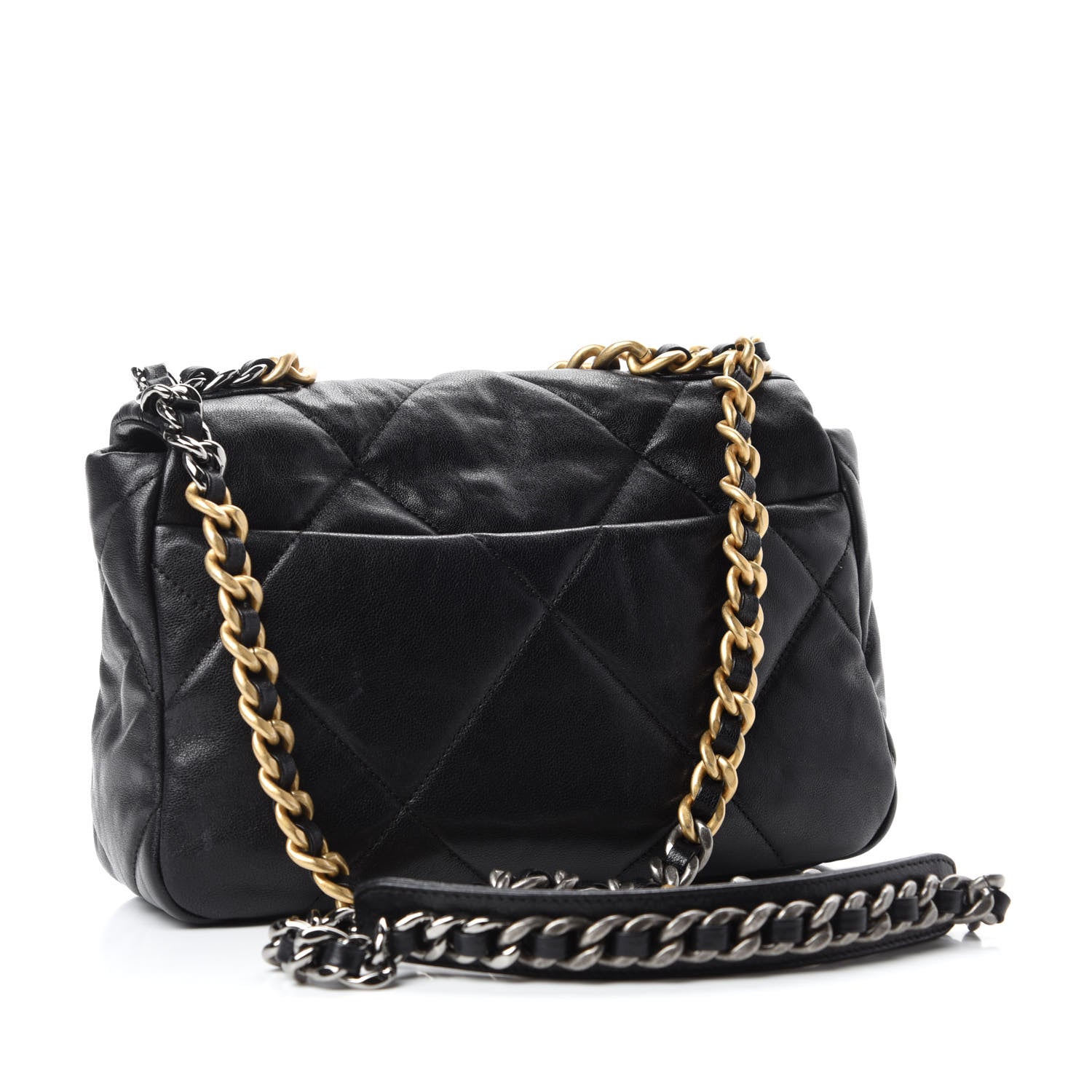 Chanel Goatskin Quilted Medium Chanel 19 Flap Black 3 of 11
