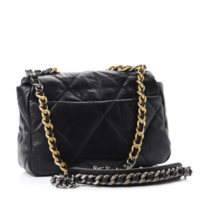 Chanel Goatskin Quilted Medium Chanel 19 Flap Black 3 of 11