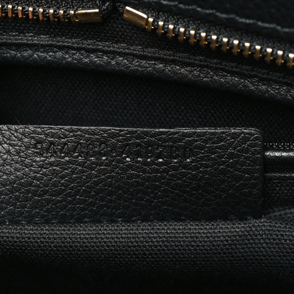 Alexander McQueen Pebbled Calfskin Small Skull Padlock Zip Around Tote Black 7 of 11