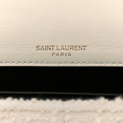 Saint Laurent Boucle Tweed Patchwork Monogram Medium Jamie Baguette Craie 6 of 11