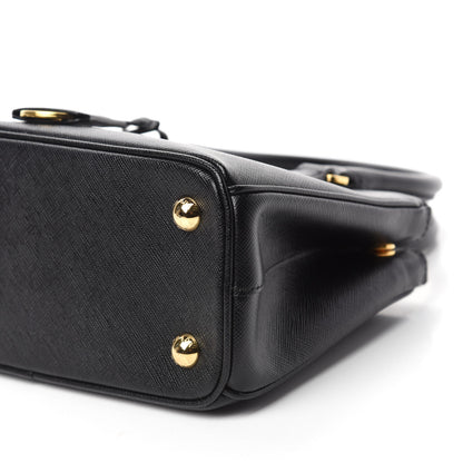 Prada Saffiano Lux Mini Galleria Double Zip Tote Black 7 of 10
