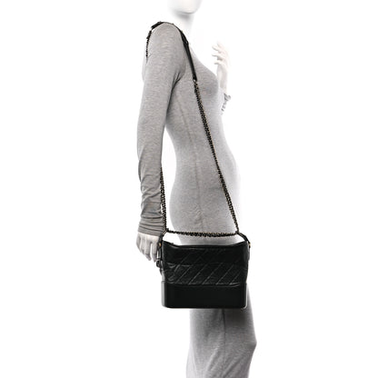 Chanel Aged Calfskin Quilted New Medium Gabrielle Hobo Black 2 of 10