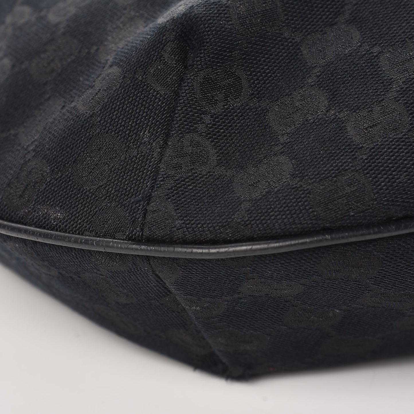 Monogram Web Medium Half Moon Hobo Black