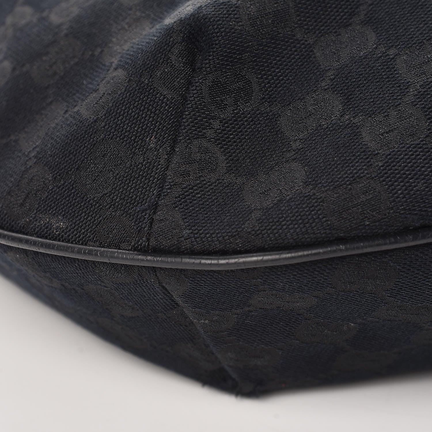 Gucci Monogram Web Medium Half Moon Hobo Black 11 of 12