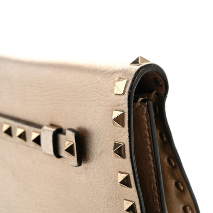 Valentino Garavani Metallic Nappa Rockstud Wristlet Clutch  Gold 8 of 12