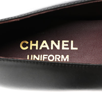 Chanel Lambskin Cap Toe Ballerina Flats 36.5 Black 6 of 9