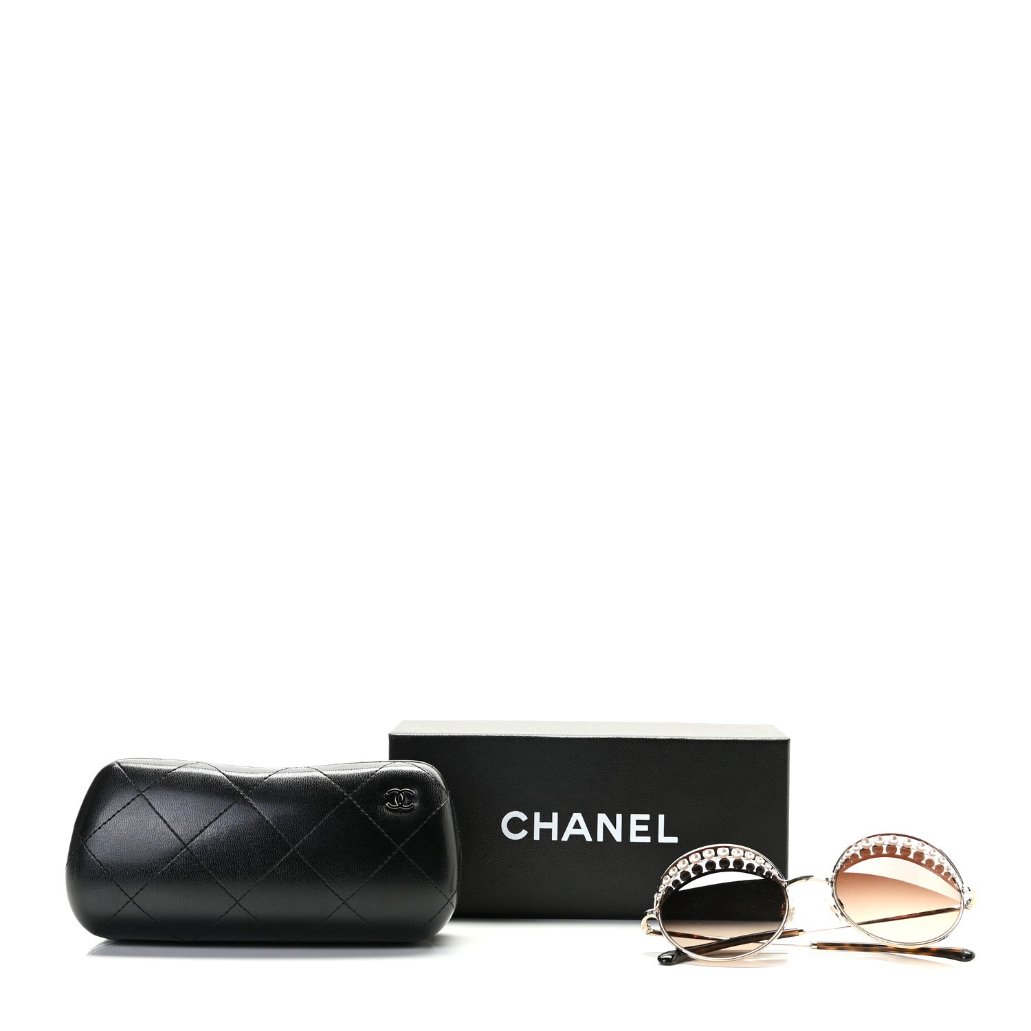 Chanel Pearl Round Sunglasses 4234-H Gold 6 of 6
