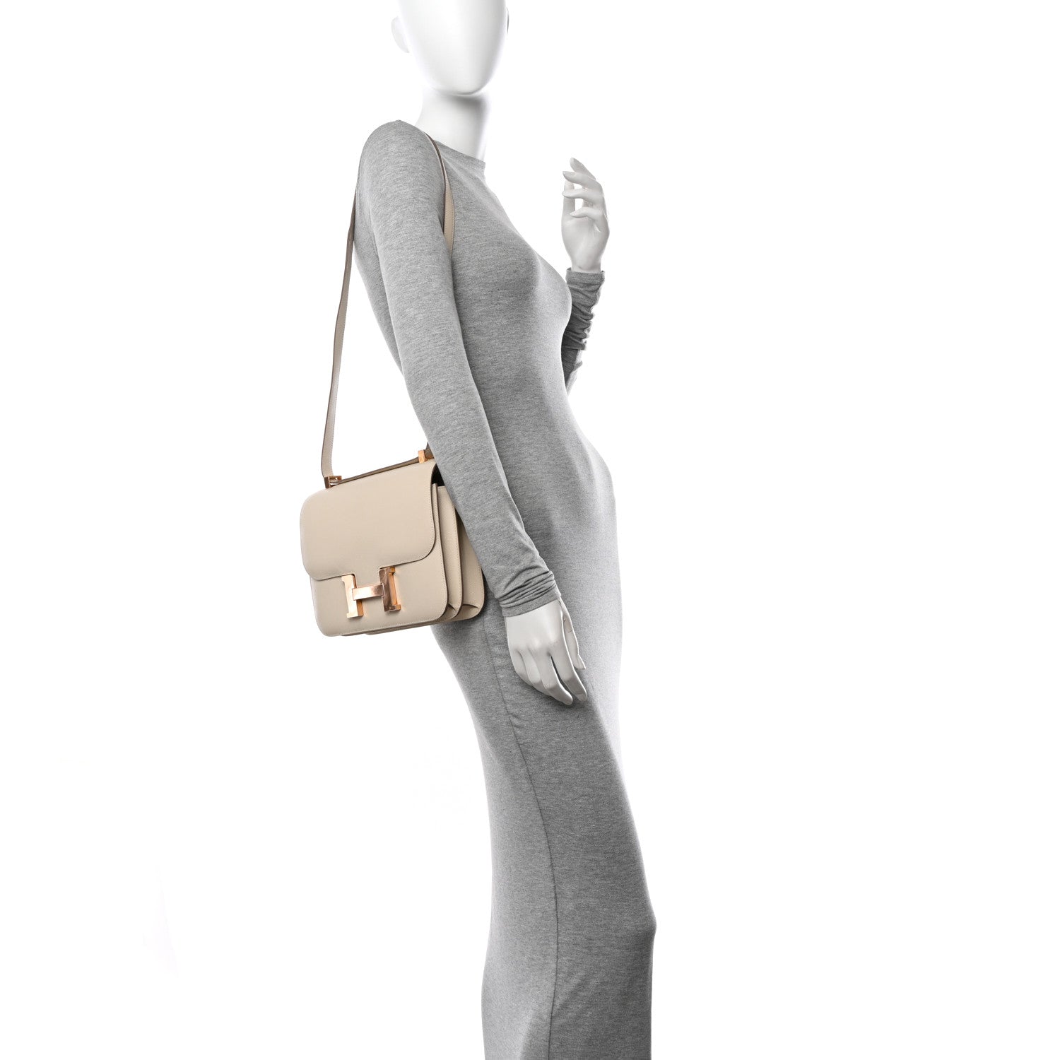Hermes Epsom Constance 24 Craie 2 of 12