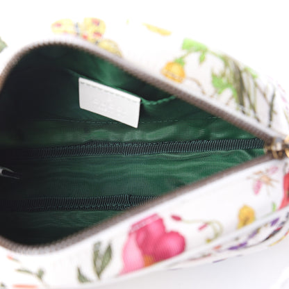 Gucci Canvas Flora Floral Trapuntata Small Zumi Dome Shoulder Bag White 4 of 7