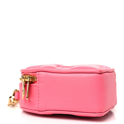 Louis Vuitton Calfskin Embroidered Monogram Pop My Heart Bag Pouch Dragon Fruit Pink 3 of 11