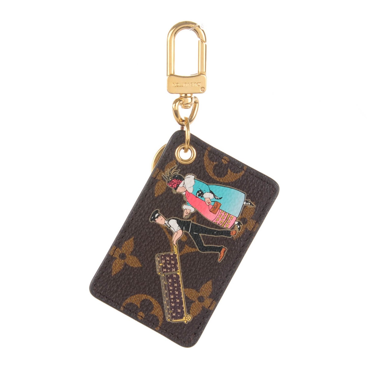 Monogram Illustre Bag Charm Key Ring Rose
