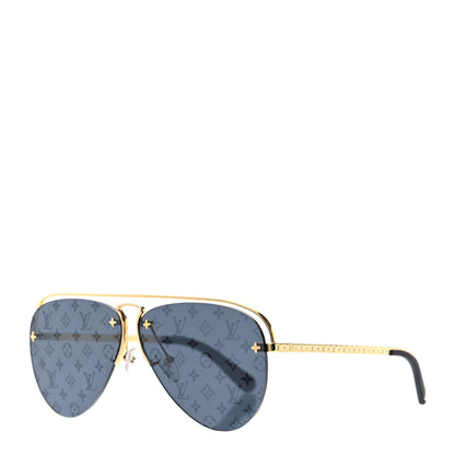 Louis Vuitton Metal Monogram Grease Sunglasses Gold 1 of 6